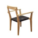 PAGAN - poltrona impilabile in teak e wicker