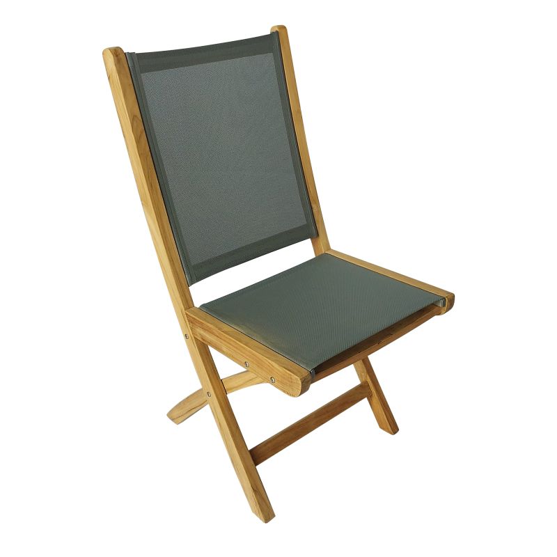 TUBUAI - sedia pieghevole in teak e textilene