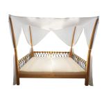 LEVANTE - gazebo letto in teak con cuscini