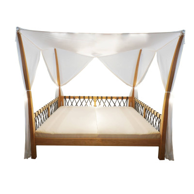 LEVANTE - gazebo letto in teak con cuscini