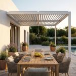 Pergola bioclimatica addossata 4 x 2,5 m