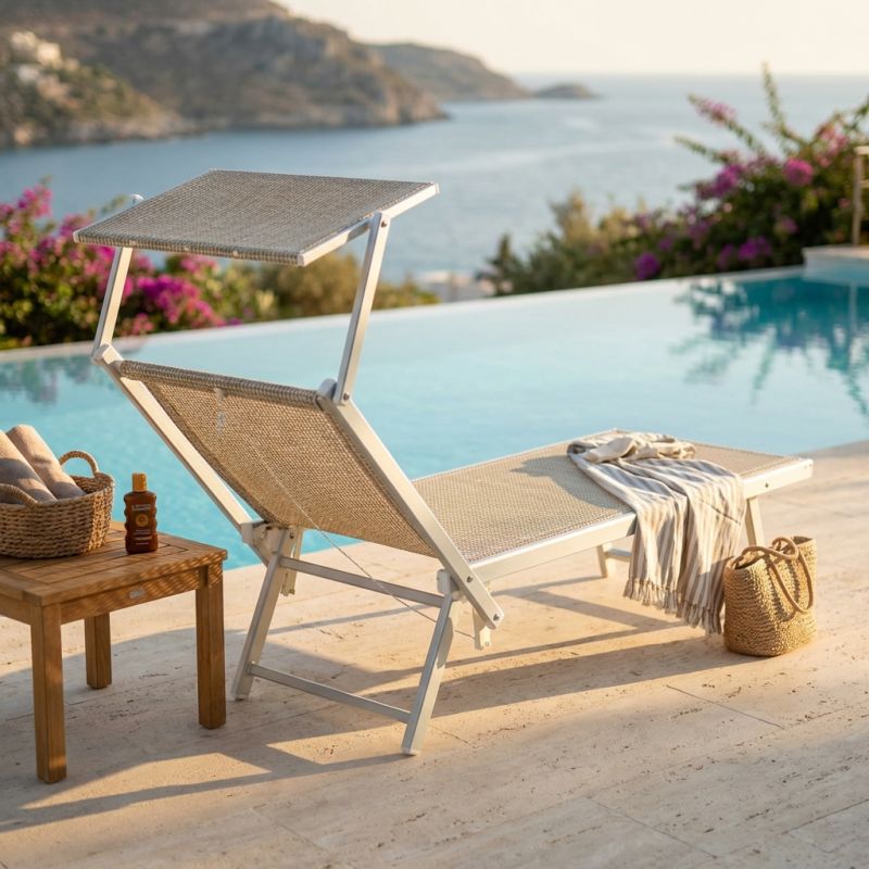 ATLAS - lettino prendisole tre posizioni