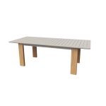 LULLABY - tavolo allungabile con gambe alluminio effetto legno