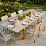 LULLABY - tavolo allungabile con gambe alluminio effetto legno