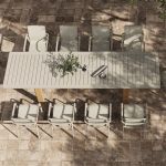 LULLABY - tavolo allungabile con gambe alluminio effetto legno