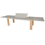 LULLABY - tavolo allungabile con gambe alluminio effetto legno