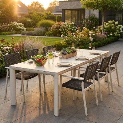 RICH - tavolo allungabile in allumino