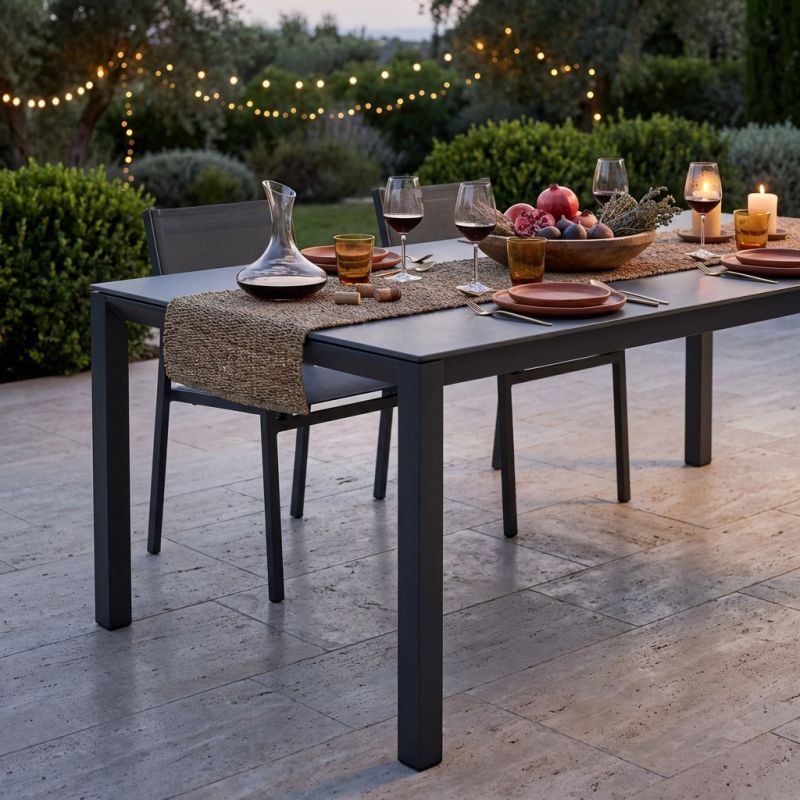 DANNY - tavolo allungabile in allumino