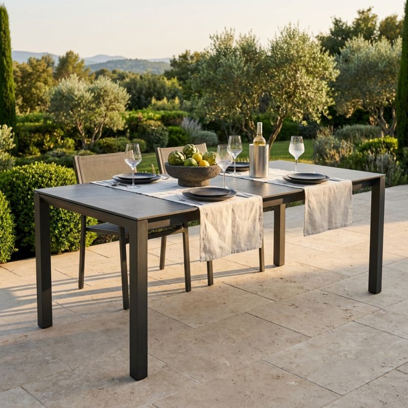 DANNY - tavolo allungabile in allumino