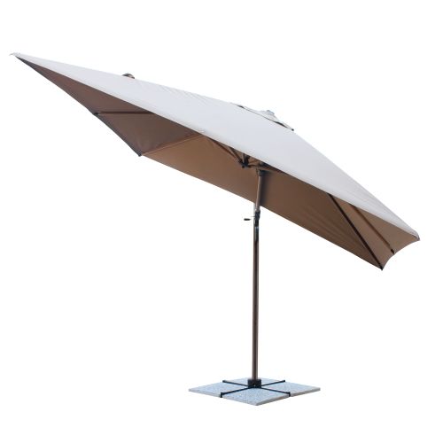 MOLLY - ombrellone effetto legno palo laterale 3x3