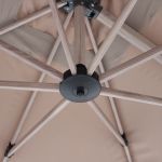 MOLLY - ombrellone effetto legno palo laterale 3x3