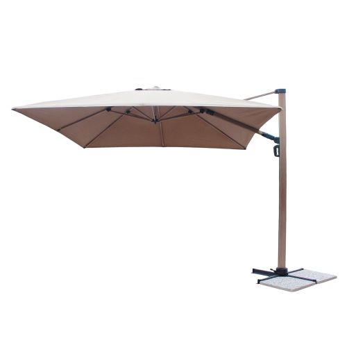 MOLLY - ombrellone effetto legno palo laterale 3x3