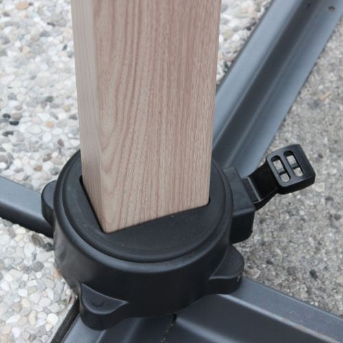 MOLLY - ombrellone effetto legno palo laterale 3x3