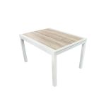 CALLUM - tavolo allungabile piano in vetro