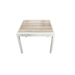 CALLUM - tavolo allungabile piano in vetro