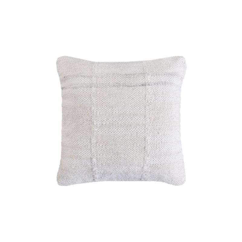 MIRANDA - cuscino in lana avorio con decoro 45 x 45