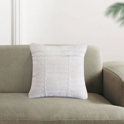 MIRANDA - cuscino in lana avorio con decoro 45 x 45