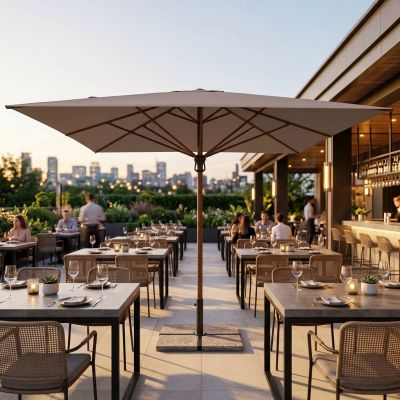 TUPPER - ombrellone telescopico con palo centrale