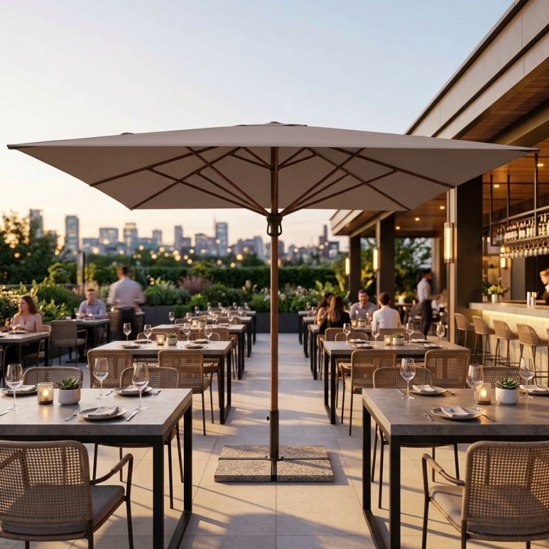 TUPPER - ombrellone telescopico con palo centrale