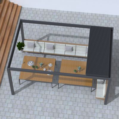  Pergola bioclimatica retrattile motorizzata 4x4 m