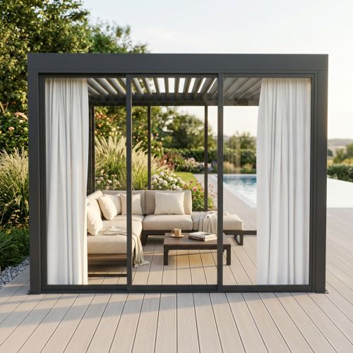 Tenda da interno per lato da 3 m pergola bioclimatica