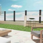 Frangivento in vetro elevabile per pergola bioclimatica