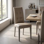 JACQUELYN - sedia moderna ecopelle con 4 bottoni