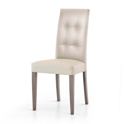 JACQUELYN - sedia moderna ecopelle con 4 bottoni