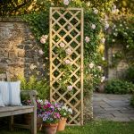 griglia da giardino in legno di pino impregnato in autoclave 40 x 180 cm