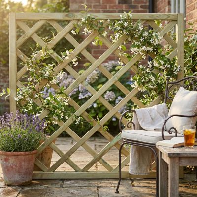 griglia da giardino in legno di pino impregnato in autoclave 90 x 90 cm