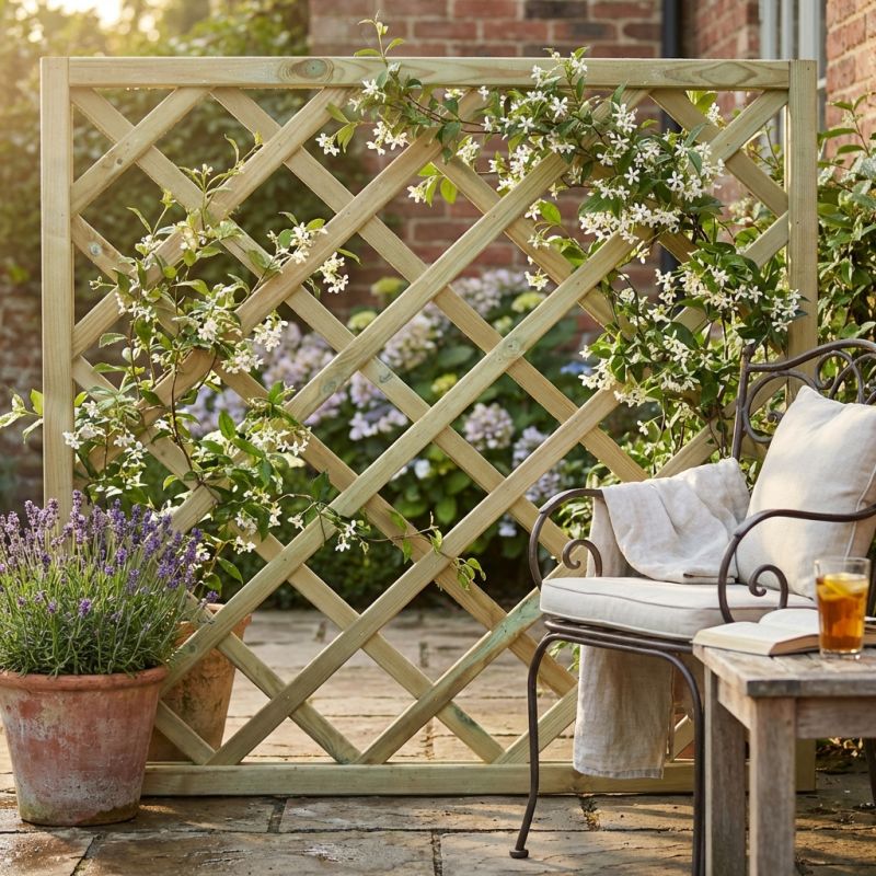 griglia da giardino in legno di pino impregnato in autoclave 90 x 90 cm