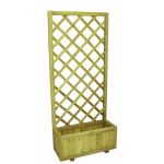 fioriera da giardino in legno di pino impregnato con griglia