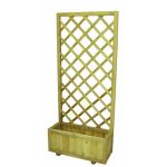 fioriera da giardino in legno di pino impregnato con griglia