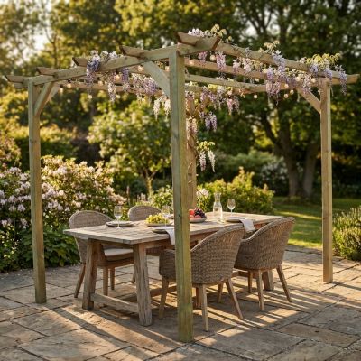 PIP - pergola da giardino in legno di pino impregnato in autoclave