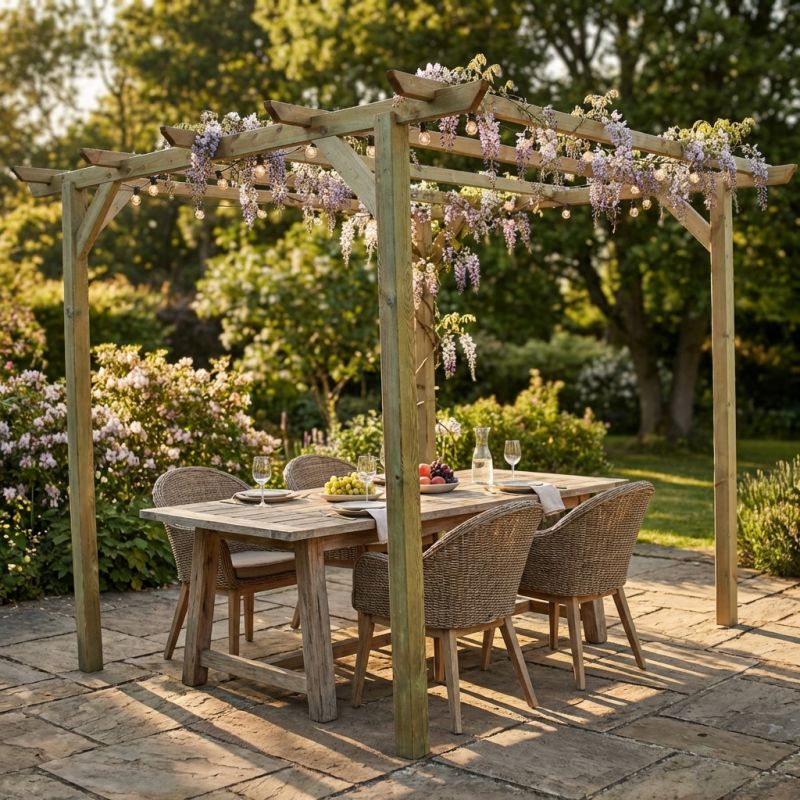 PIP - pergola da giardino in legno di pino impregnato in autoclave