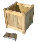 fioriera da giardino in legno di pino impregnato in autoclave 40 x 40 cm