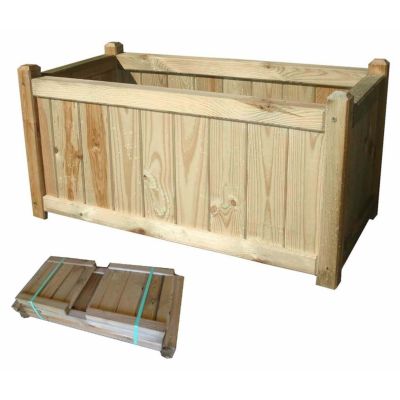 fioriera da giardino i in legno di pino impregnato in autoclave 40 x 80 cm