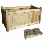 fioriera da giardino i in legno di pino impregnato in autoclave 40 x 80 cm