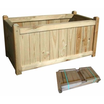 fioriera da giardino i in legno di pino impregnato in autoclave 40 x 80 cm