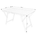 LUDICRUS - tavolo da giardino pieghevole salvaspazio in legno