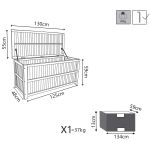 baule porta cuscini da giardino in legno massiccio di acacia