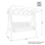 ADAMAS - dondolo da giardino in legno massiccio di acacia 3 posti
