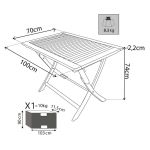 SOLEA - tavolino da giardino pieghevole in legno massiccio di acacia