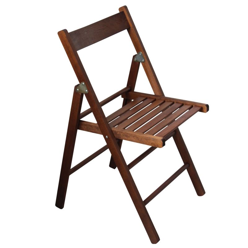 sedia da giardino pieghevole in legno salvaspazio