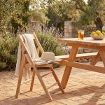 sedia da giardino pieghevole in legno salvaspazio