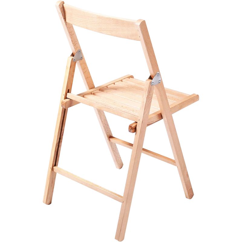 sedia da giardino pieghevole in legno salvaspazio