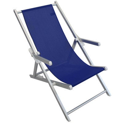 sdraio mare prendisole pieghevole in alluminio e textilene cm 98 x 67,5 x 106 h