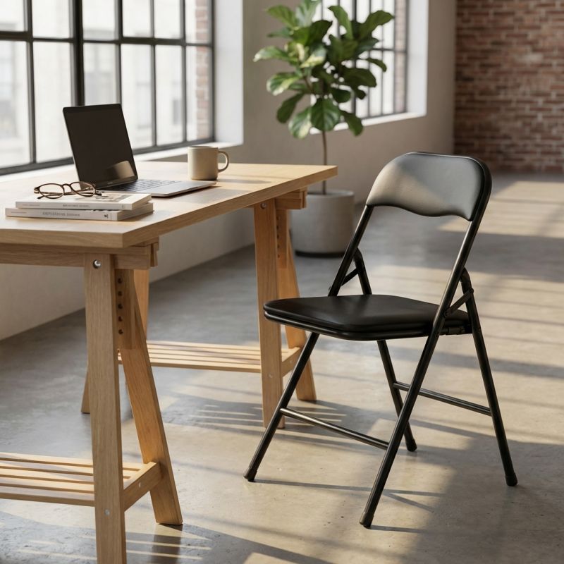 LUCIE - sedia pieghevole salvaspazio monocolor