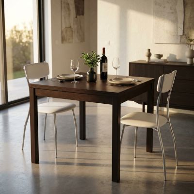 GARRETT - tavolo da pranzo moderno allungabile a libro 90 cm