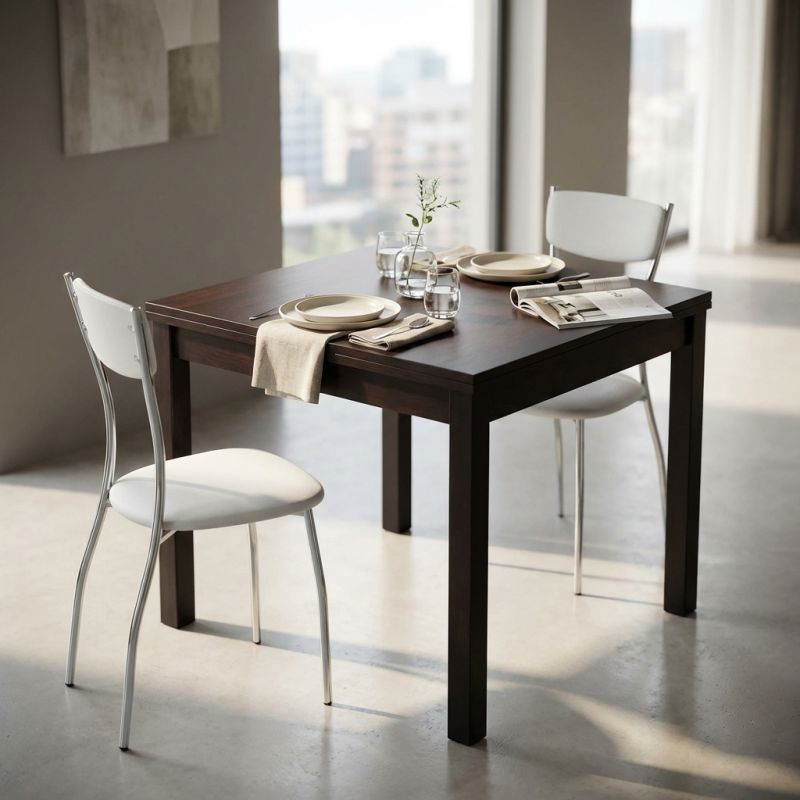 GARRETT - tavolo da pranzo moderno allungabile a libro 90 cm